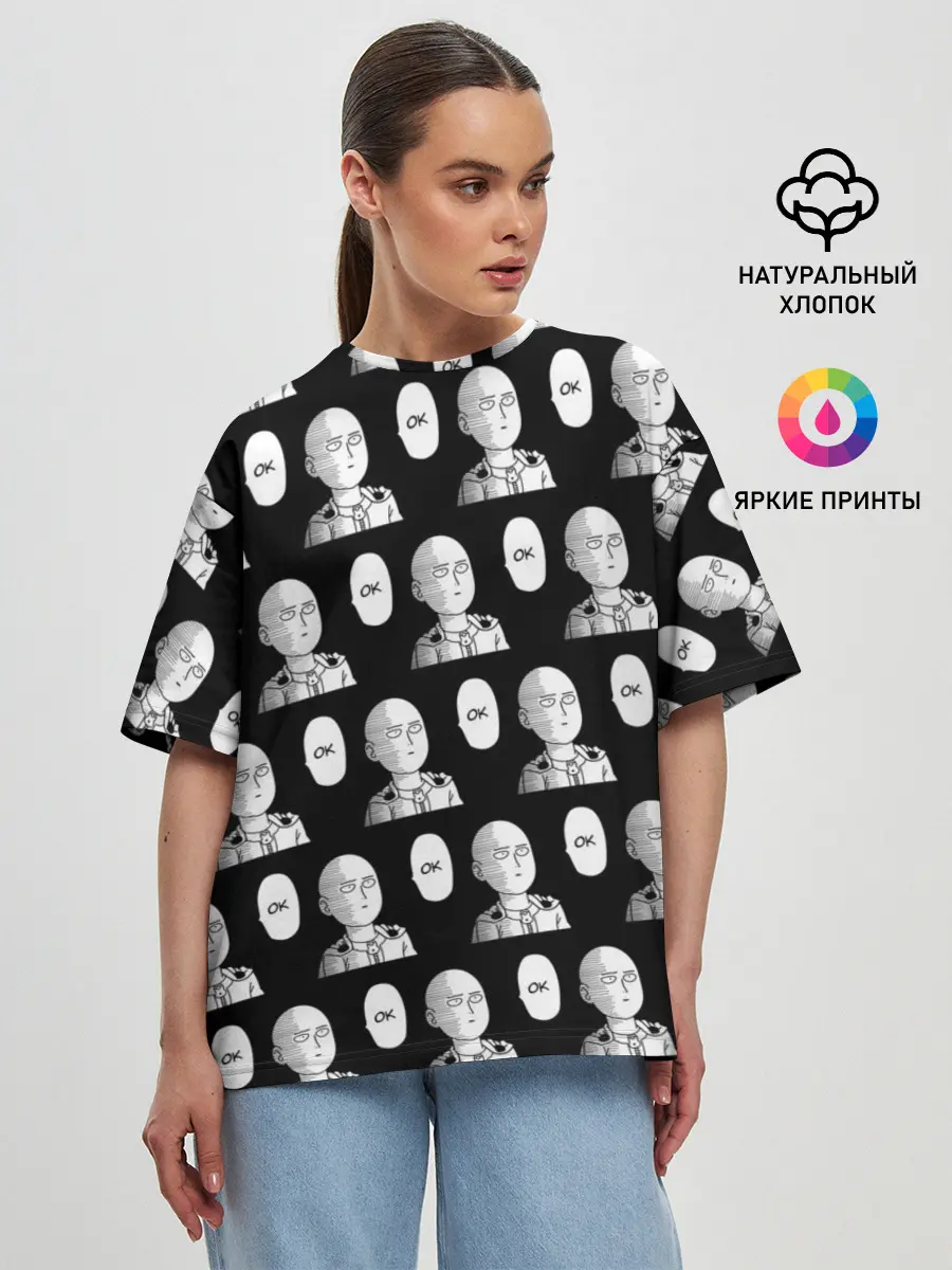 Женская футболка оверсайз / ONE-PUNCH MAN | ВАН ПАНЧ МАН