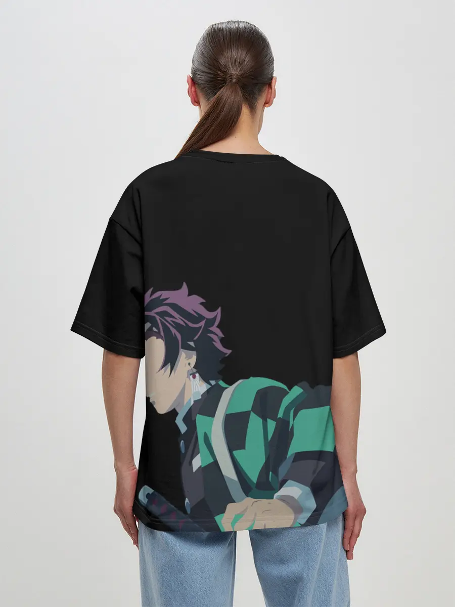 Женская футболка оверсайз / Tanjirou Kamado