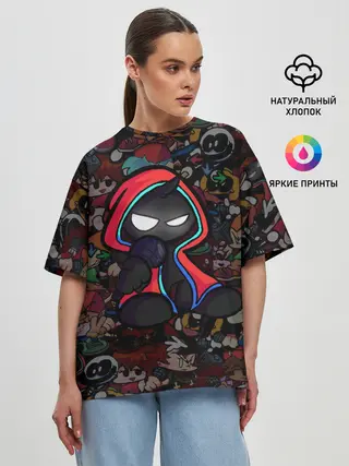 Женская футболка оверсайз / Friday Night Funkin