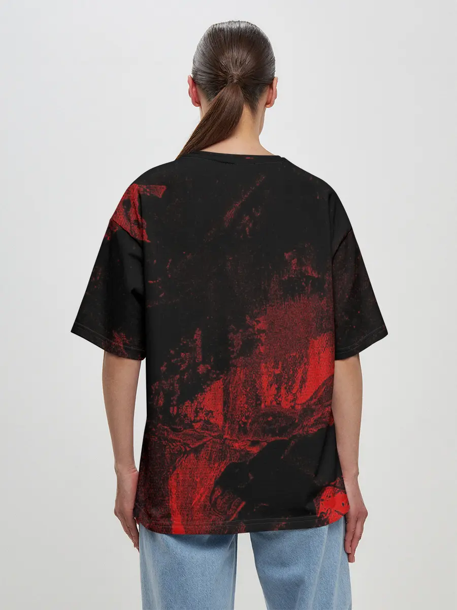 Женская футболка оверсайз / Манки Д. Луффи пират Соломенной Шляпы