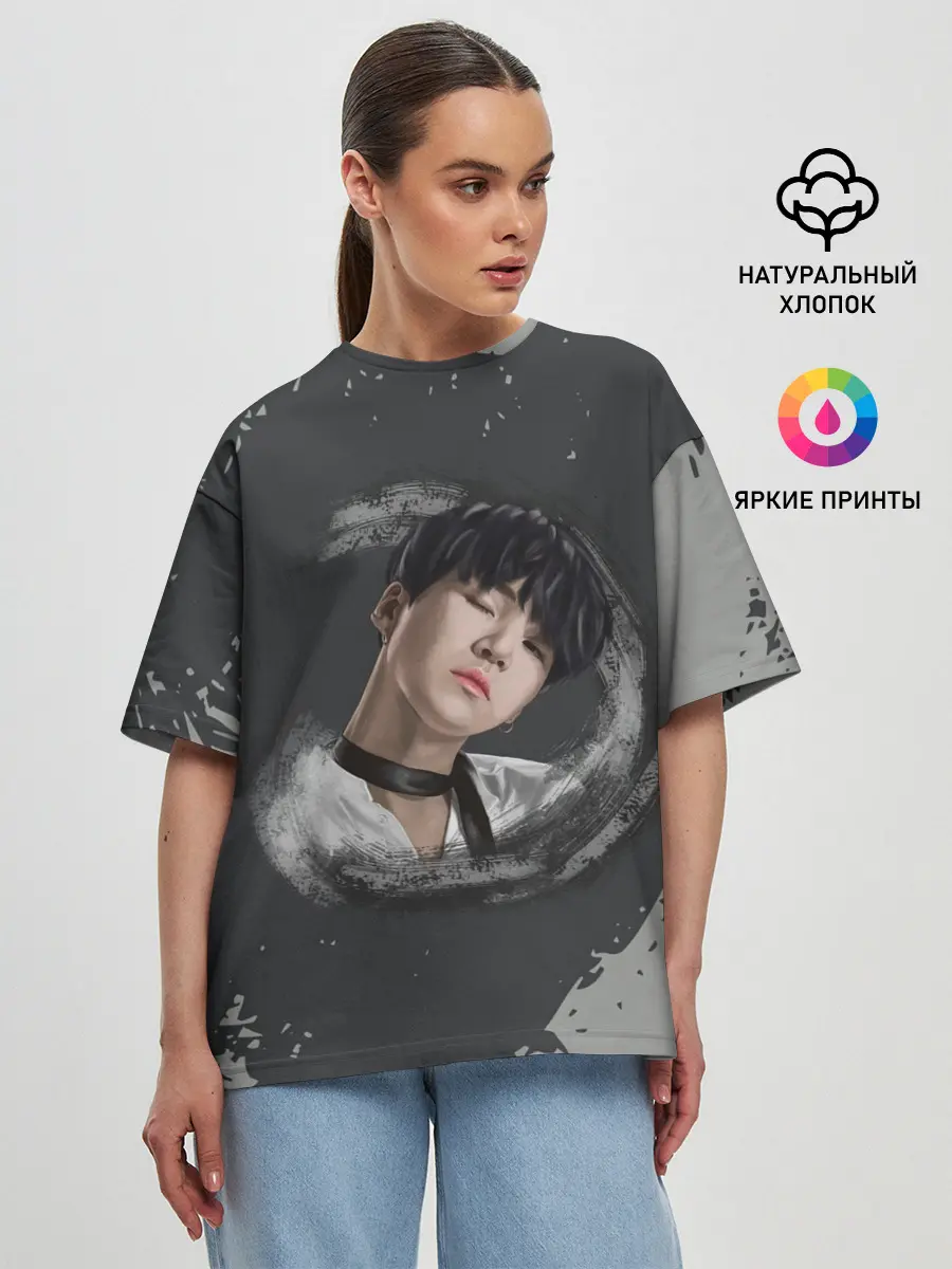 Женская футболка оверсайз / BTS | БТС