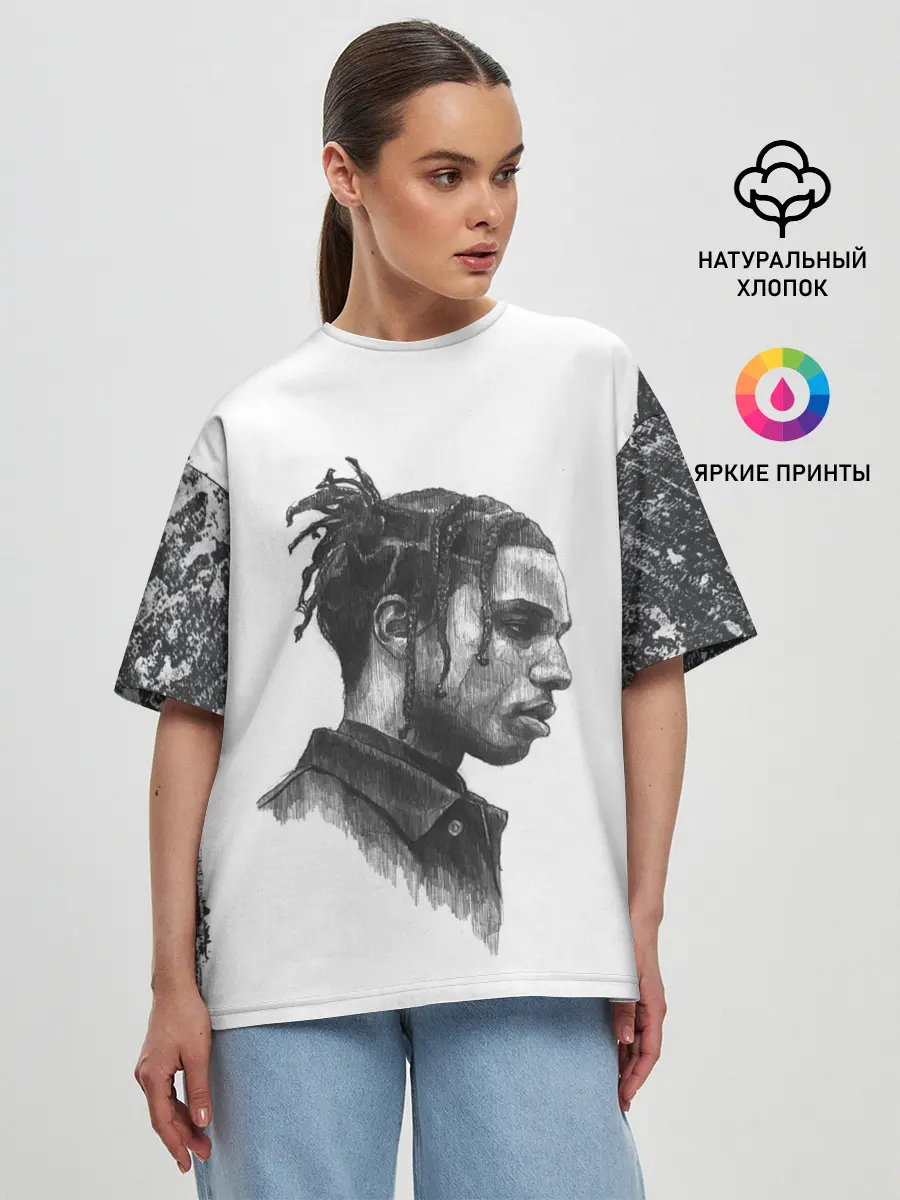 Женская футболка оверсайз / ASAP ROCKY | АСАП