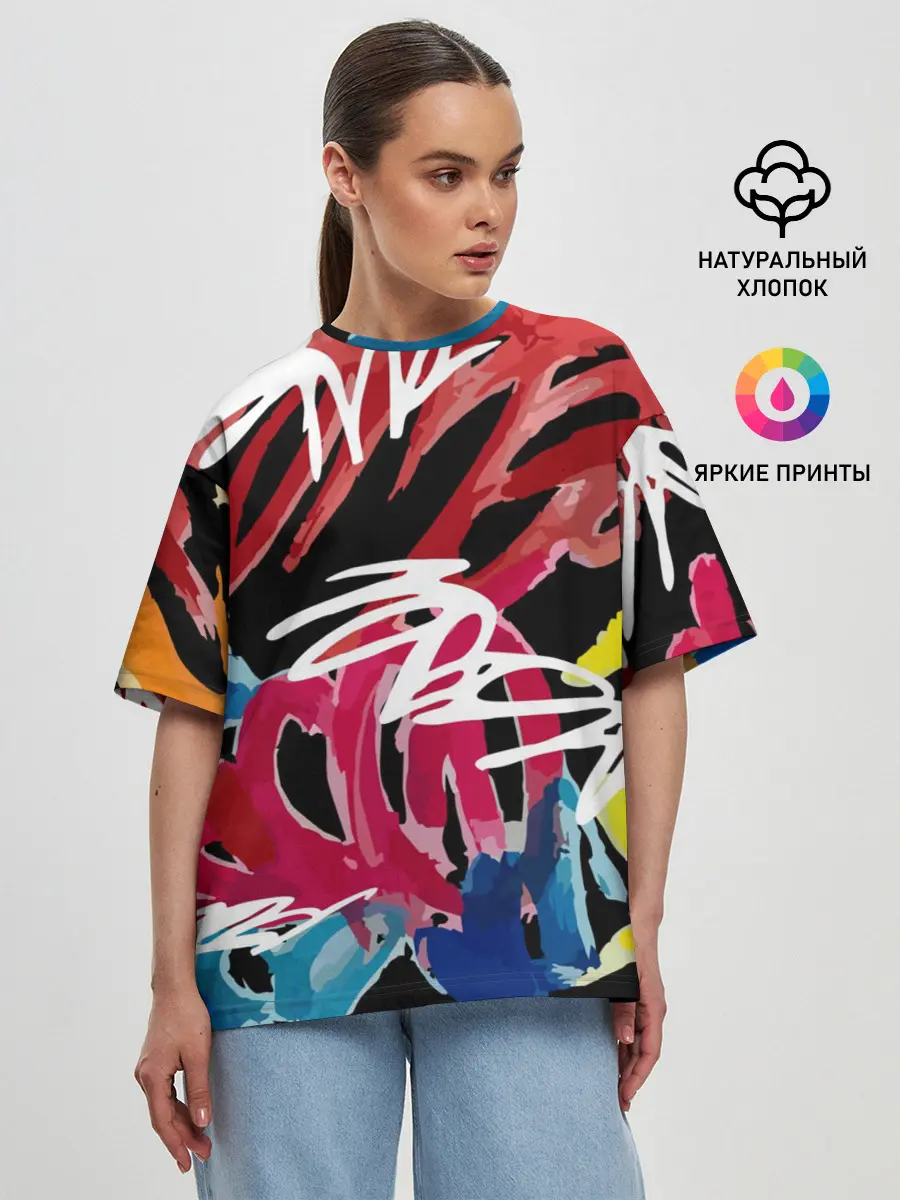 Женская футболка оверсайз / Old school