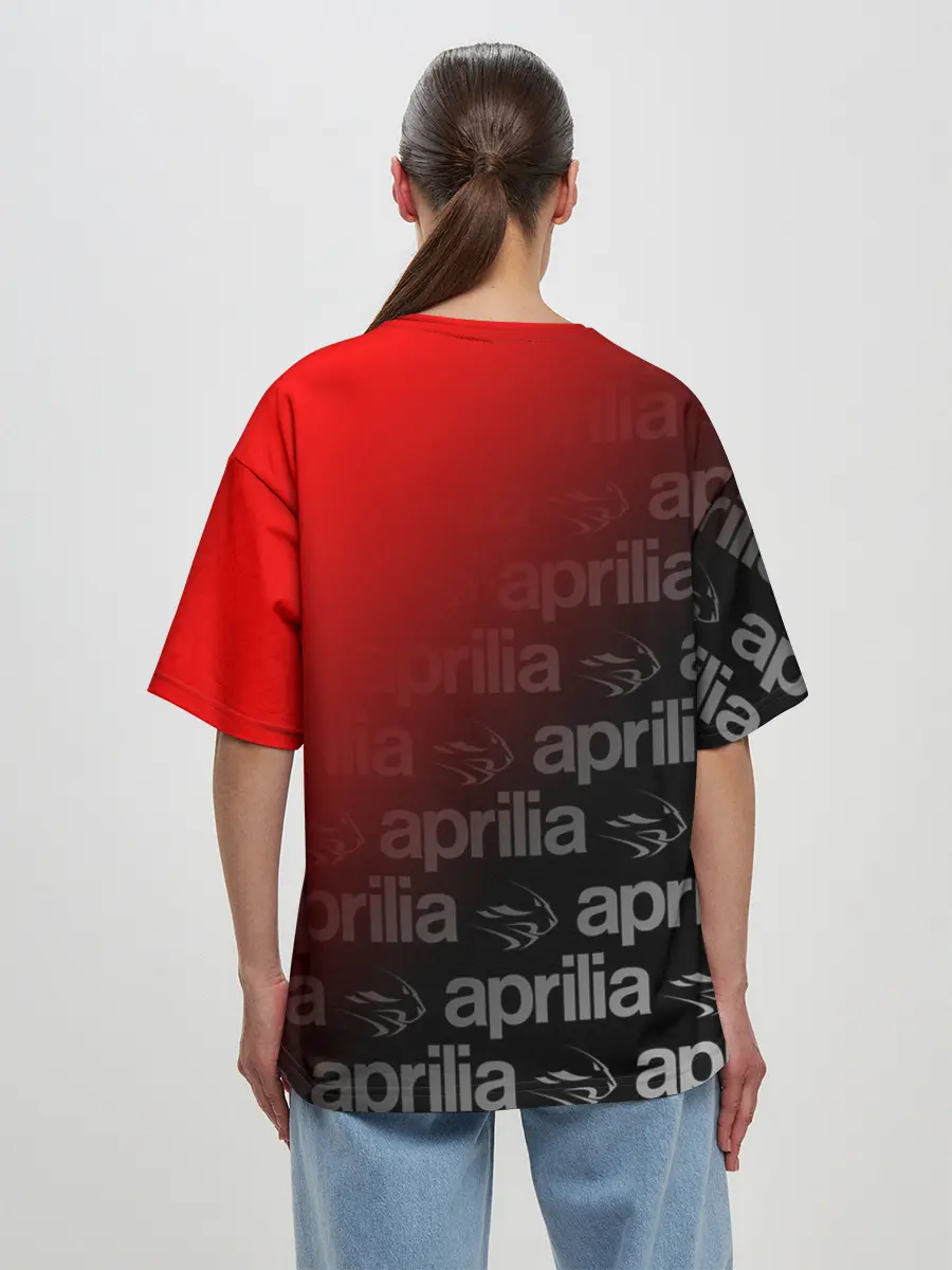 Женская футболка оверсайз / APRILIA / АПРИЛИЯ / MOTO