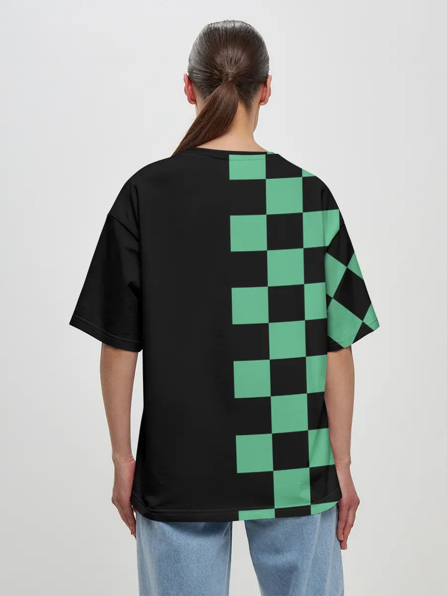 Женская футболка оверсайз / КОСТЮМ TANJIRO KAMADO | ТАНДЖИРО