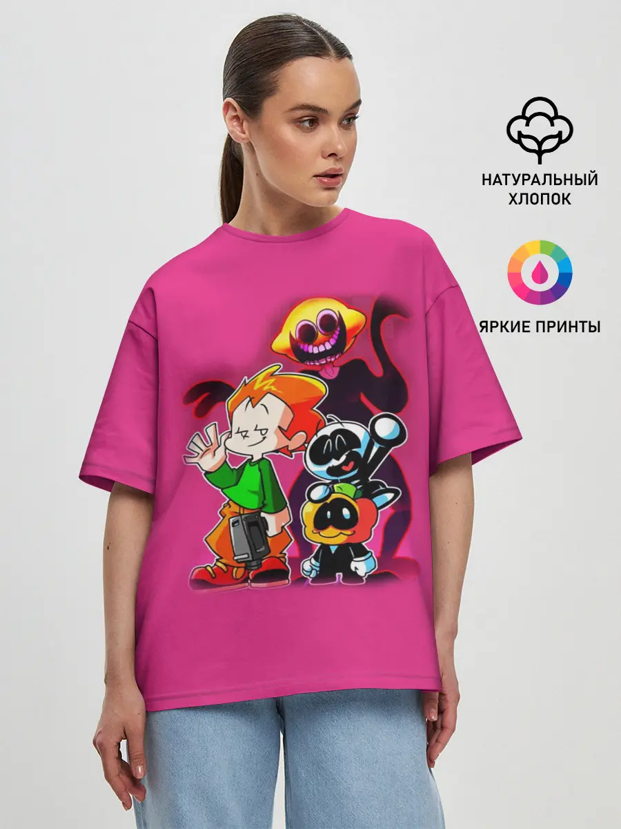 Женская футболка оверсайз / Friday Night Funkin персы