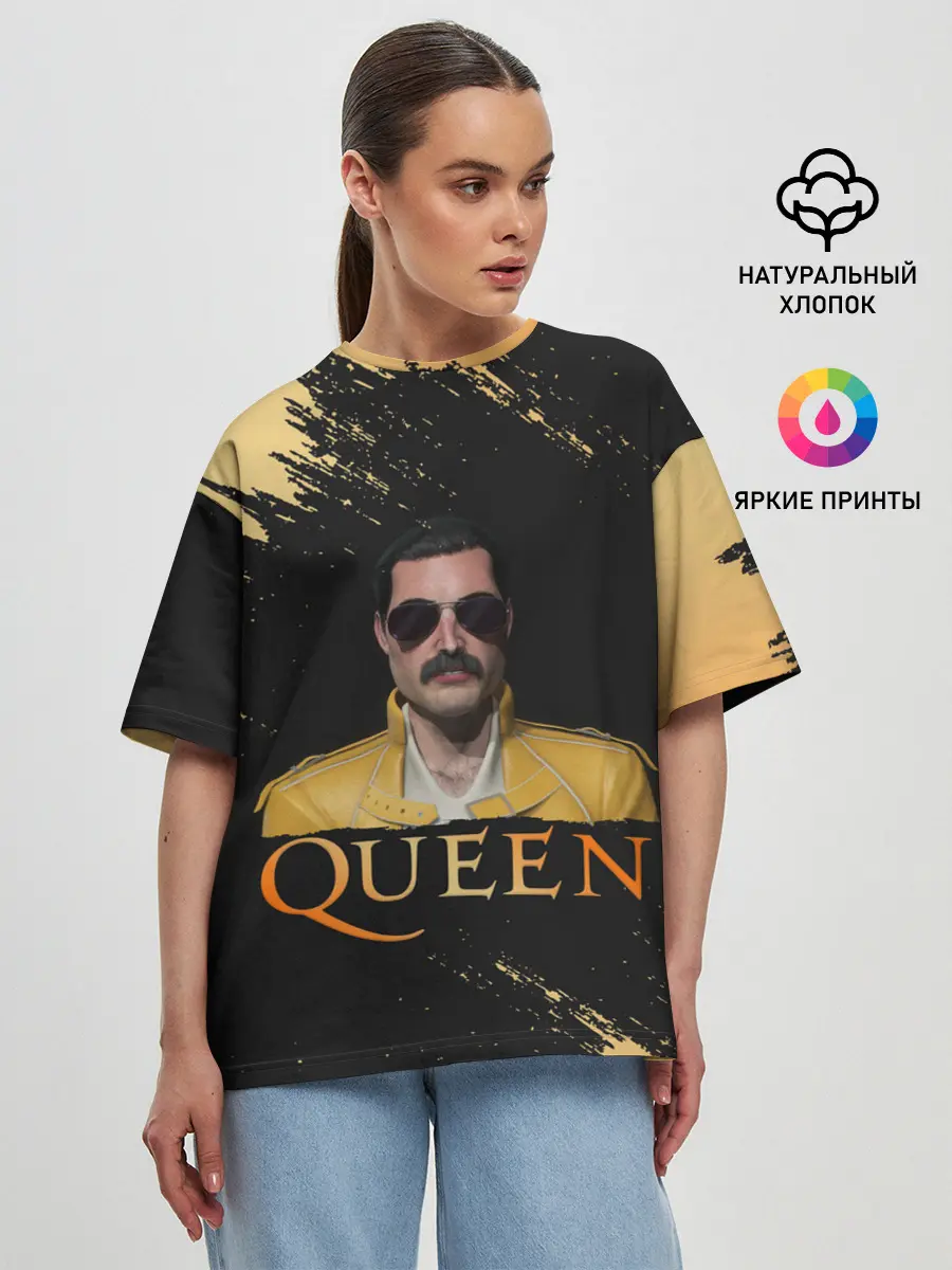 Женская футболка оверсайз / Фредди Меркьюри | Freddie Mercury