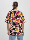 Женская футболка оверсайз / Разноцветные треугольники