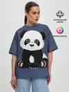 Женская футболка оверсайз / Милая Панда