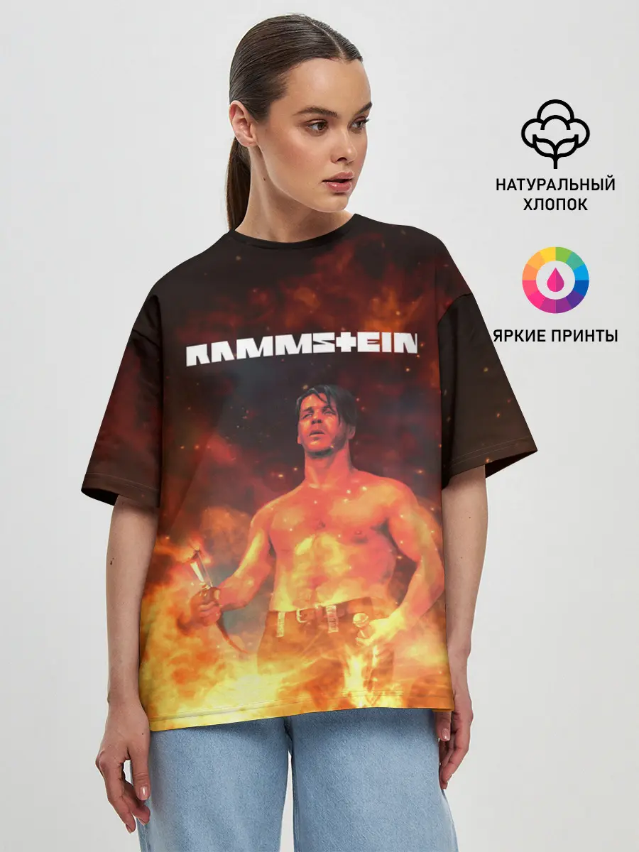 Женская футболка оверсайз / RAMMSTEIN | РАМШТАЙН