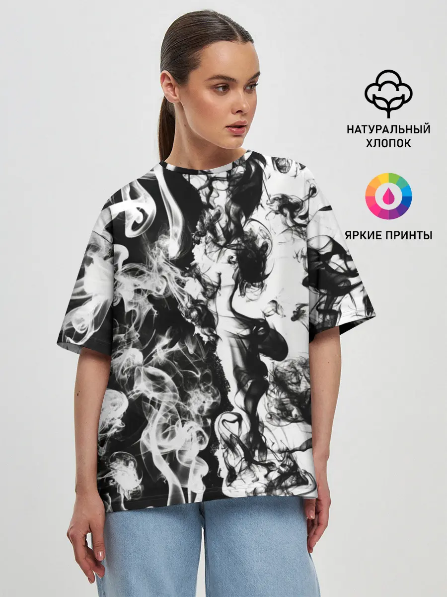 Женская футболка оверсайз / Dead water 3D. Мертвая вода 3Д