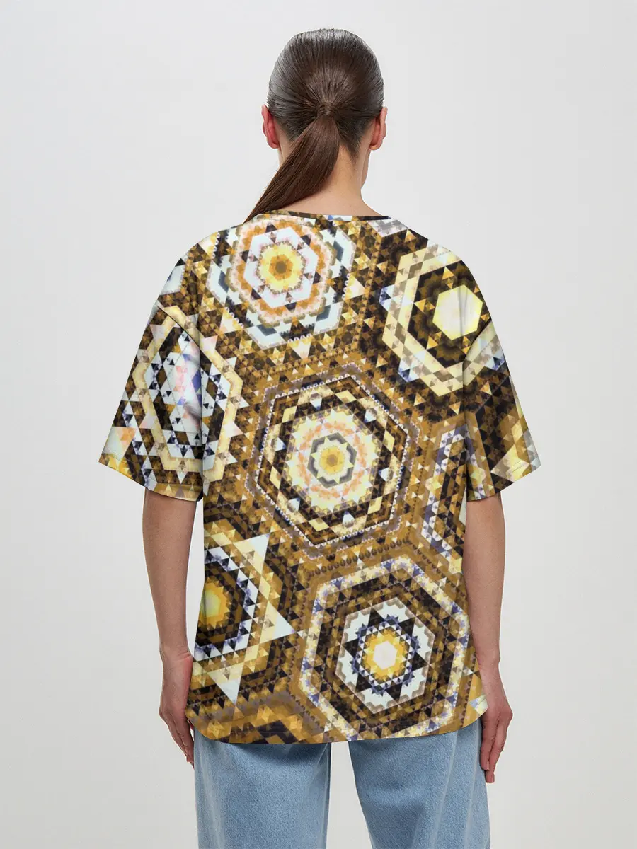 Женская футболка оверсайз / Калейдоскоп детства