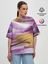 Женская футболка оверсайз / Наслоение красок