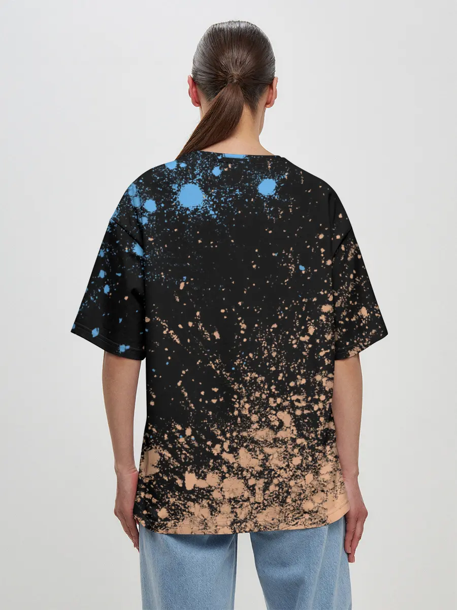 Женская футболка оверсайз / Пивозавр - Краска