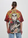 Женская футболка оверсайз / Ренгоку Клинок демонов