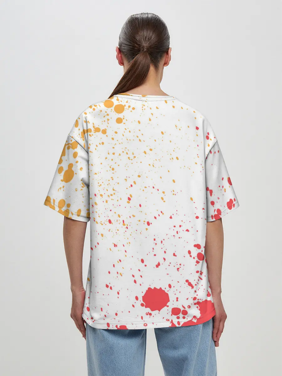 Женская футболка оверсайз / Pop It - Rocket - Paint