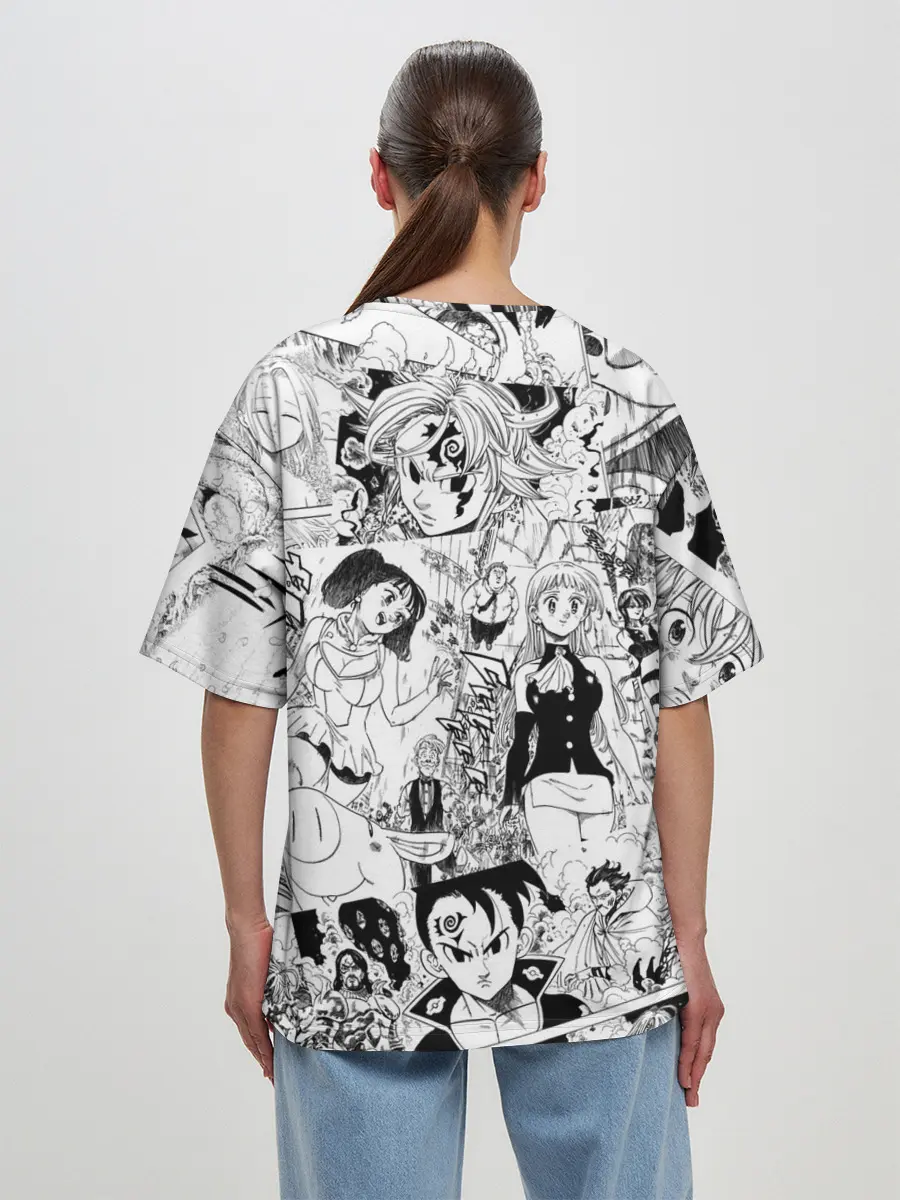 Женская футболка оверсайз / Семь смертных грехов, манга