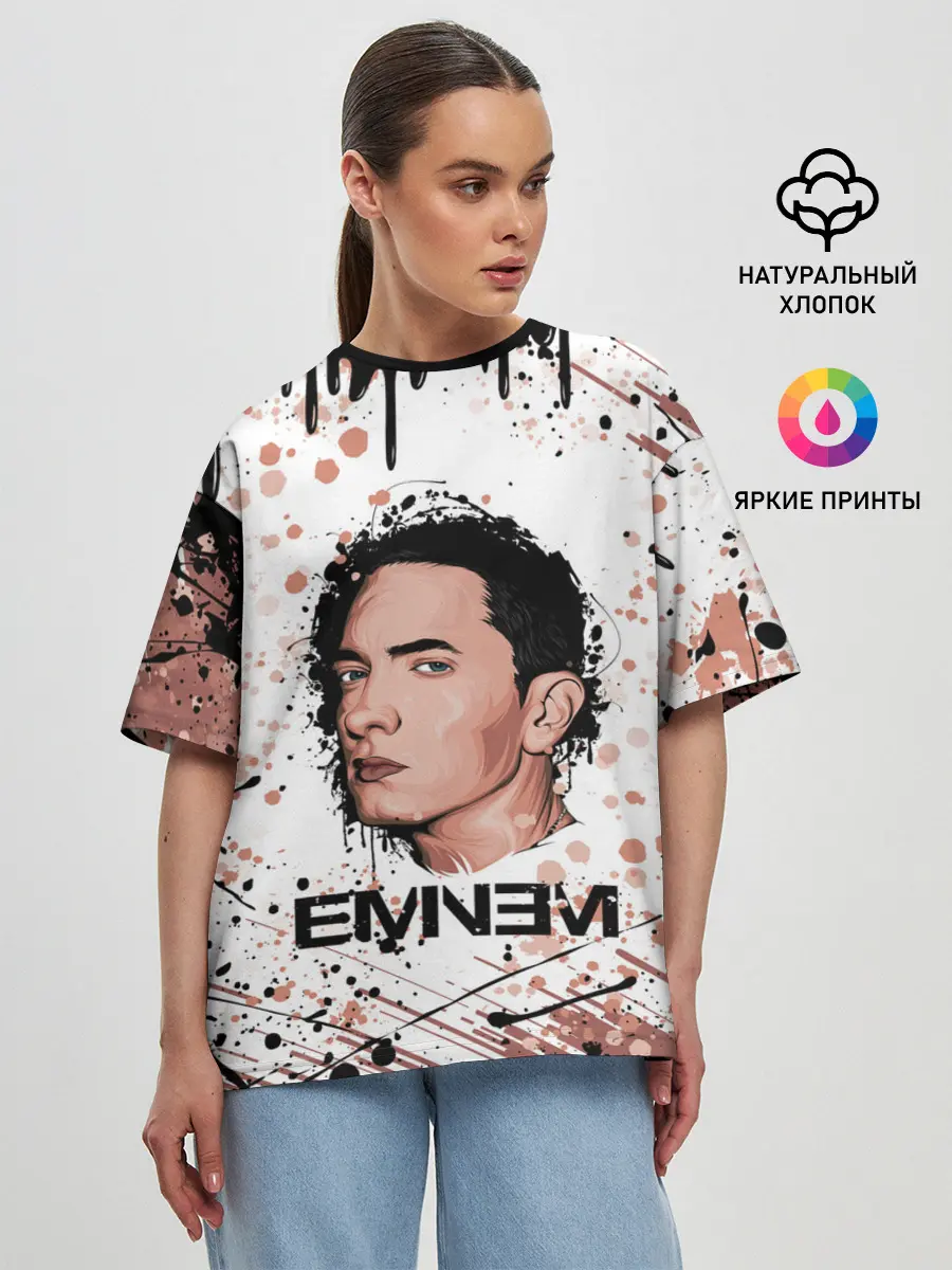 Женская футболка оверсайз / EMINEM | ЭМИНЕМ