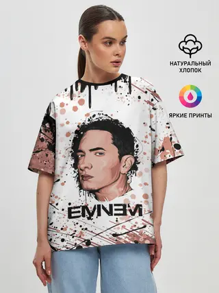 Женская футболка оверсайз / EMINEM | ЭМИНЕМ