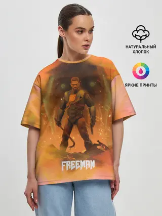 Женская футболка оверсайз / FREEMAN | GMAN | HALF-LIFE