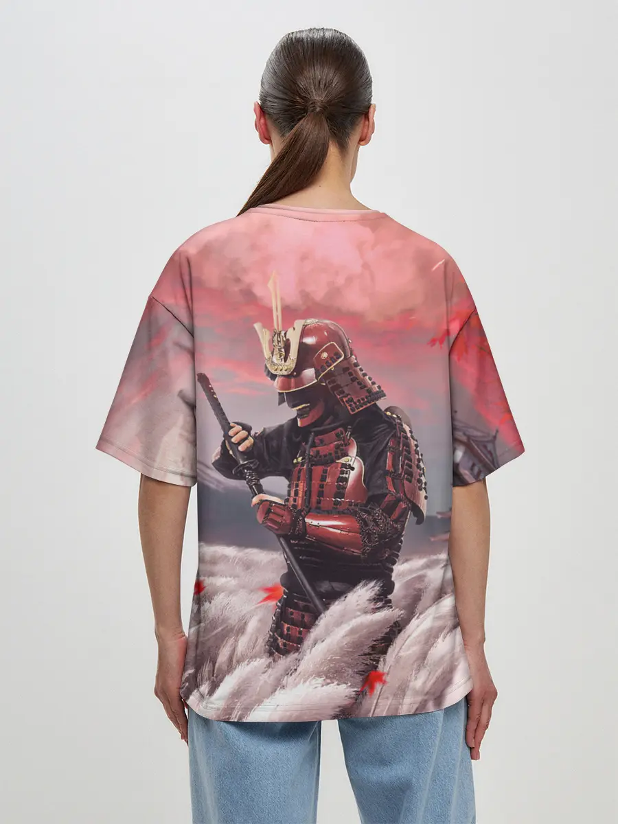 Женская футболка оверсайз / Ghost of Tsushim | Призрак Цусимы