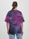 Женская футболка оверсайз / Фиолетово-бордовый узор