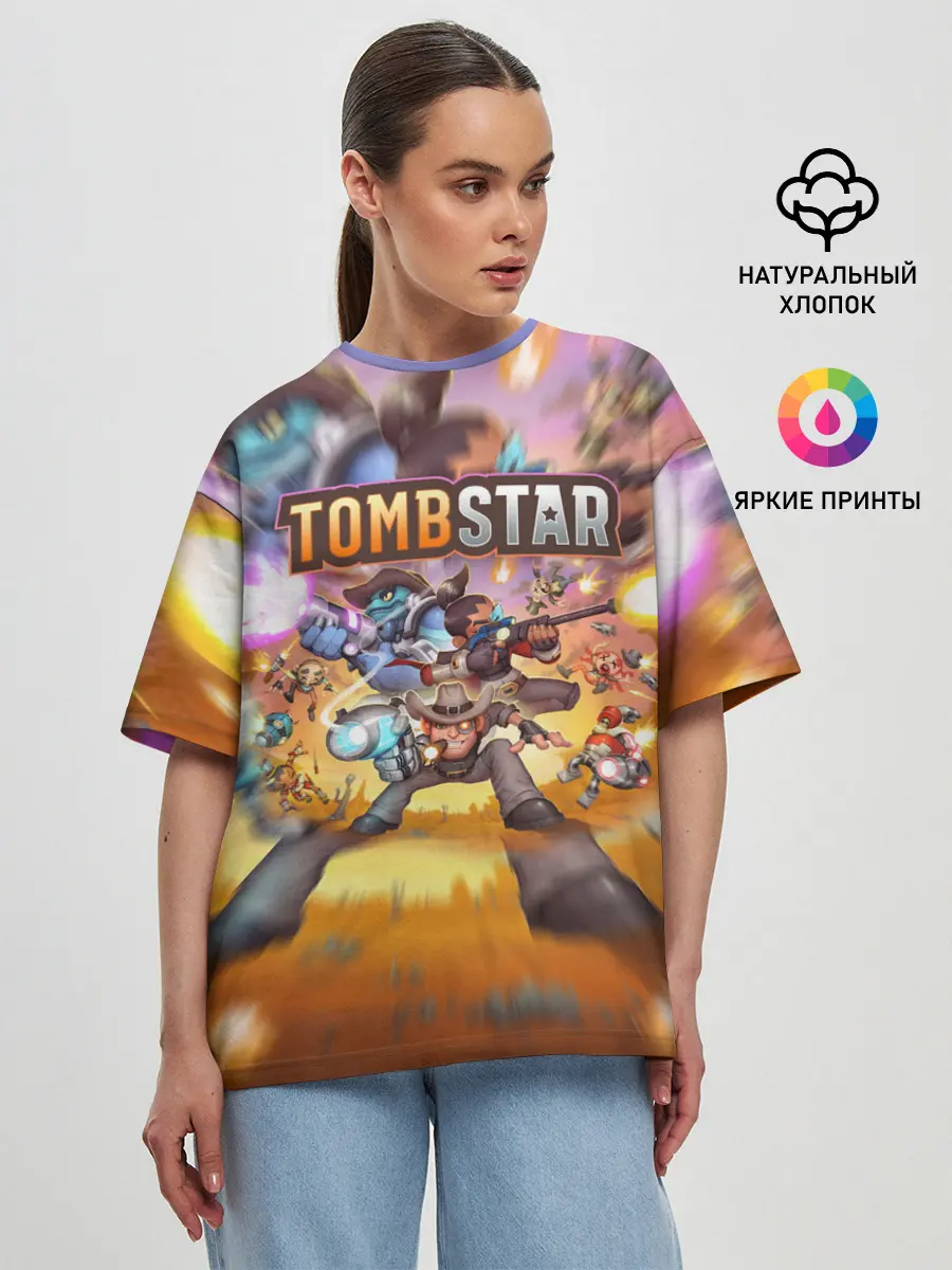 Женская футболка оверсайз / TombStar | ТомбСтар