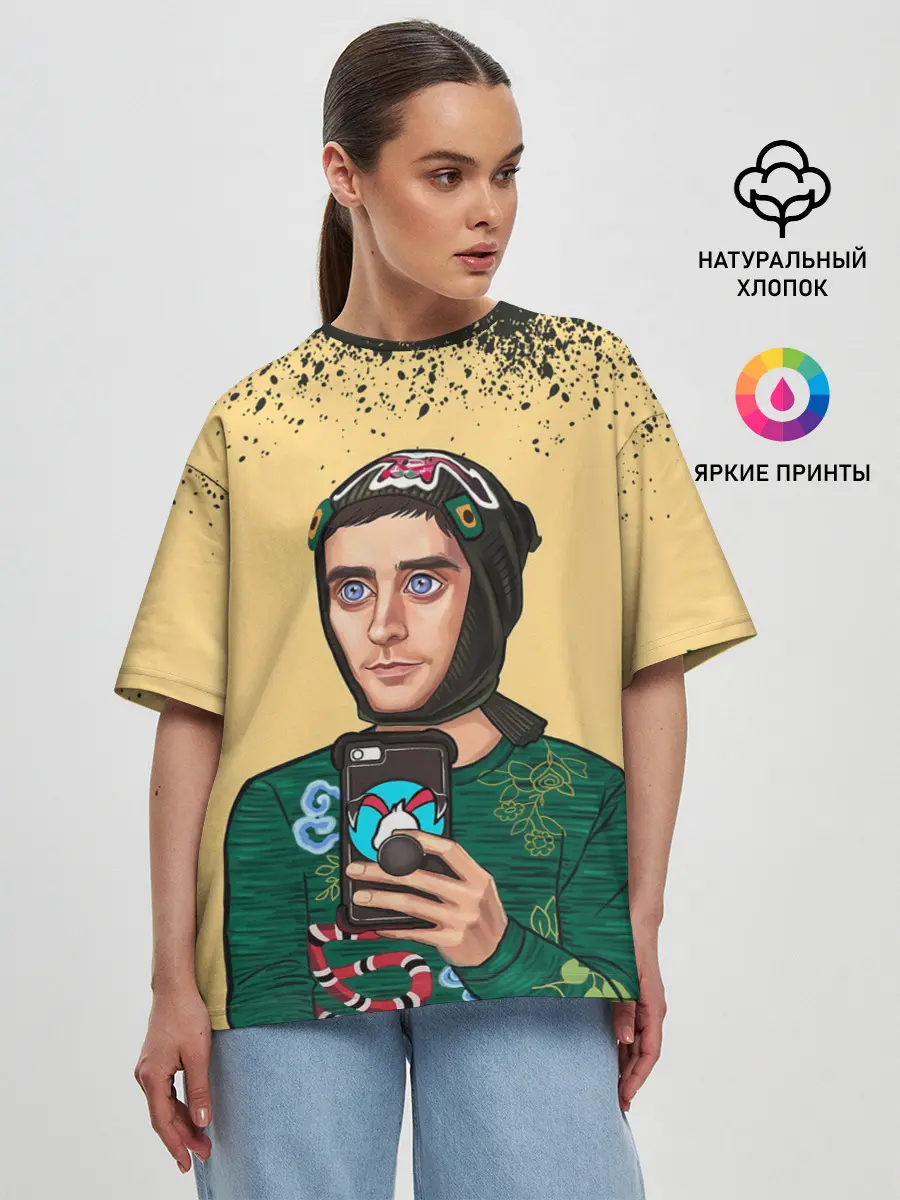 Женская футболка оверсайз / Джаред Лето | Jared Leto