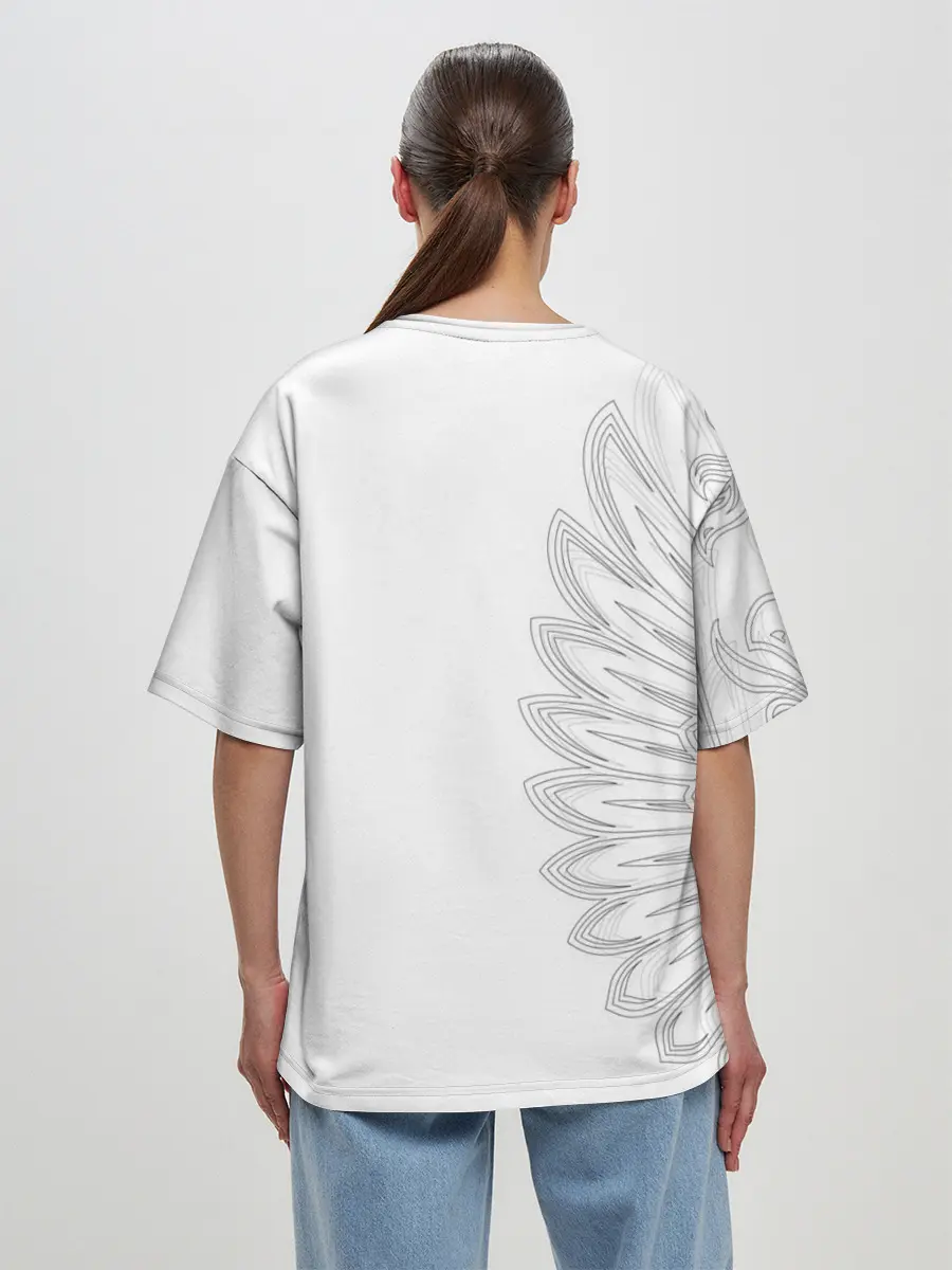 Женская футболка оверсайз / Russia | MSKSide Colorless