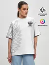 Женская футболка оверсайз / Russia | MSKSide Colorless