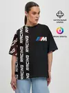 Женская футболка оверсайз / BMW - Racing
