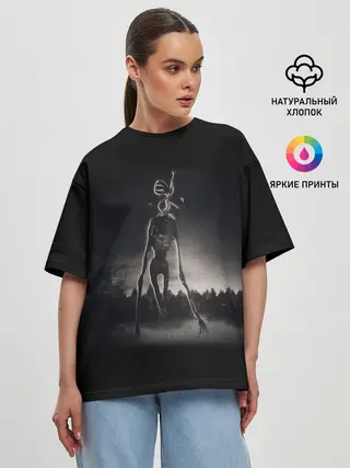 Женская футболка оверсайз / СИРЕНОГОЛОВЫЙ