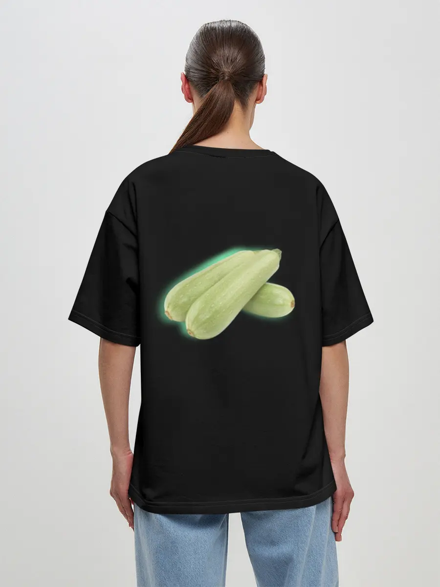 Женская футболка оверсайз / Народный кошмар, Кабачки