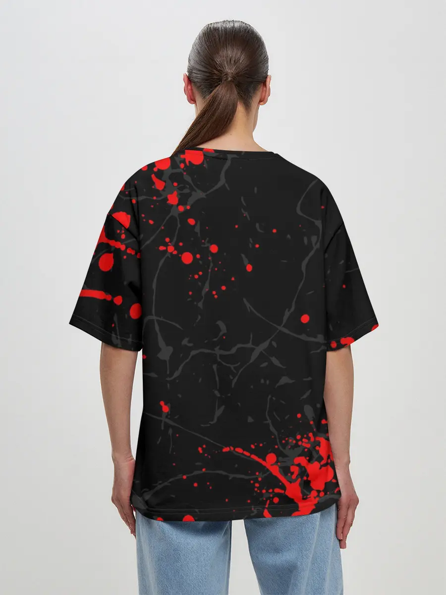 Женская футболка оверсайз / AC DC HIGHWAY TO HELL