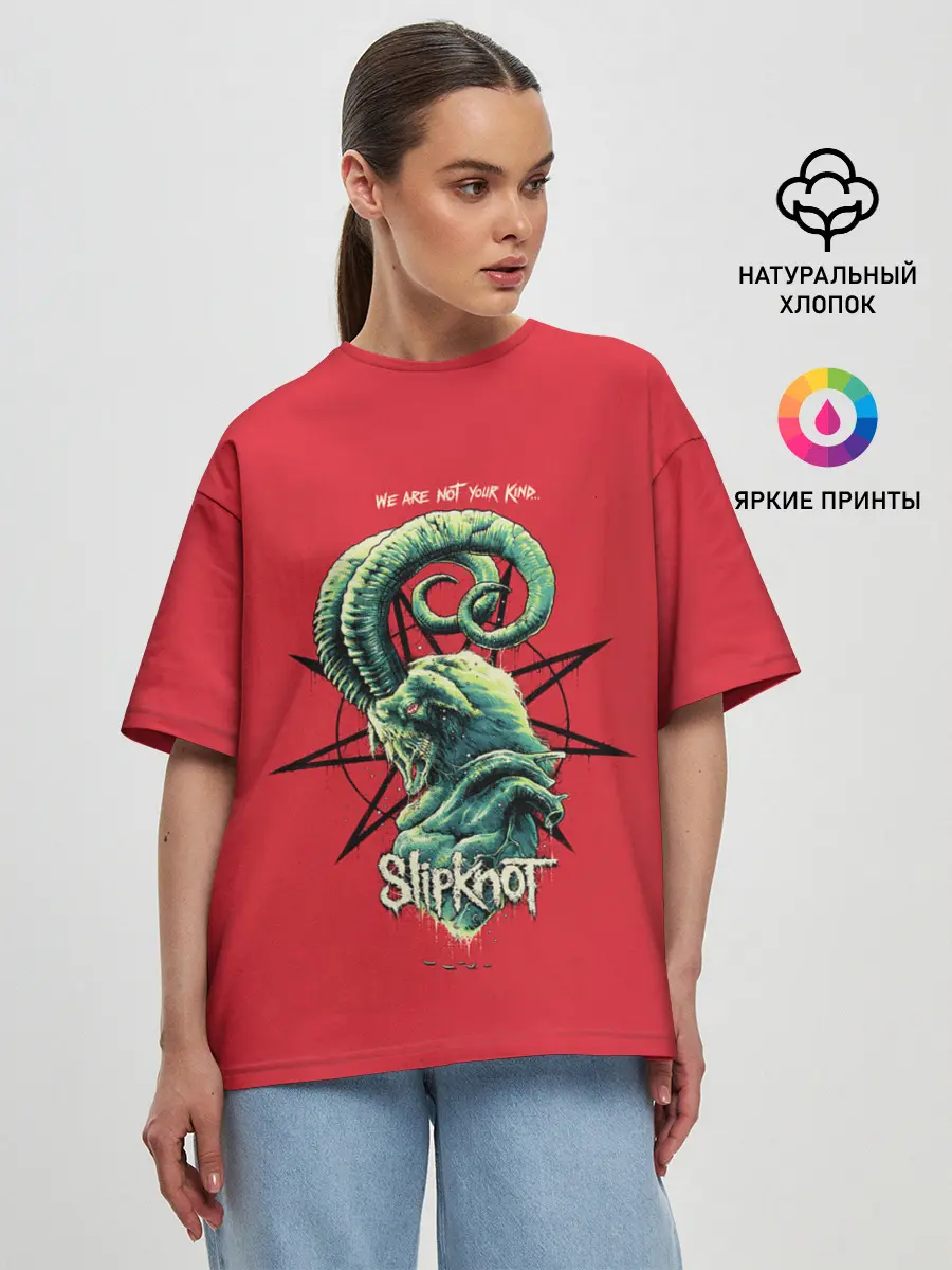 Женская футболка оверсайз / SLIPKNOT | СЛИПКНОТ