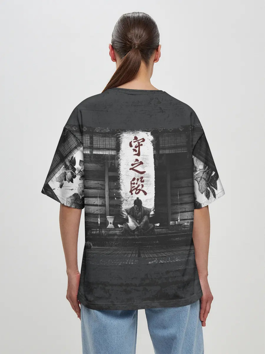 Женская футболка оверсайз / Самурай | Призрак Цусимы