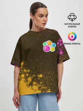 Женская футболка оверсайз / Симпл Димпл - Краска