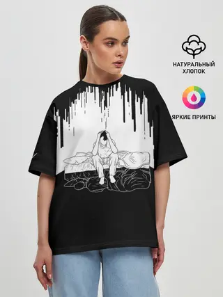 Женская футболка оверсайз / РАБОТА ДОМ | ДЕНЬ СУРКА