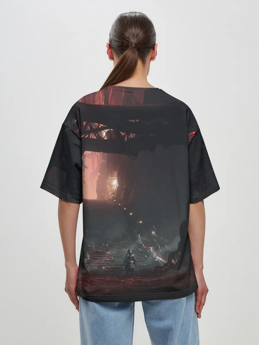 Женская футболка оверсайз / Samurai | Ghost of Tsushima