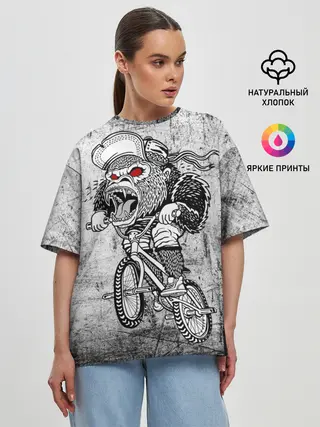 Женская футболка оверсайз / Junk Ride