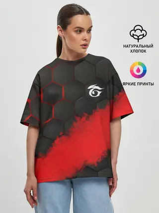 Женская футболка оверсайз / GARENA RED LINE