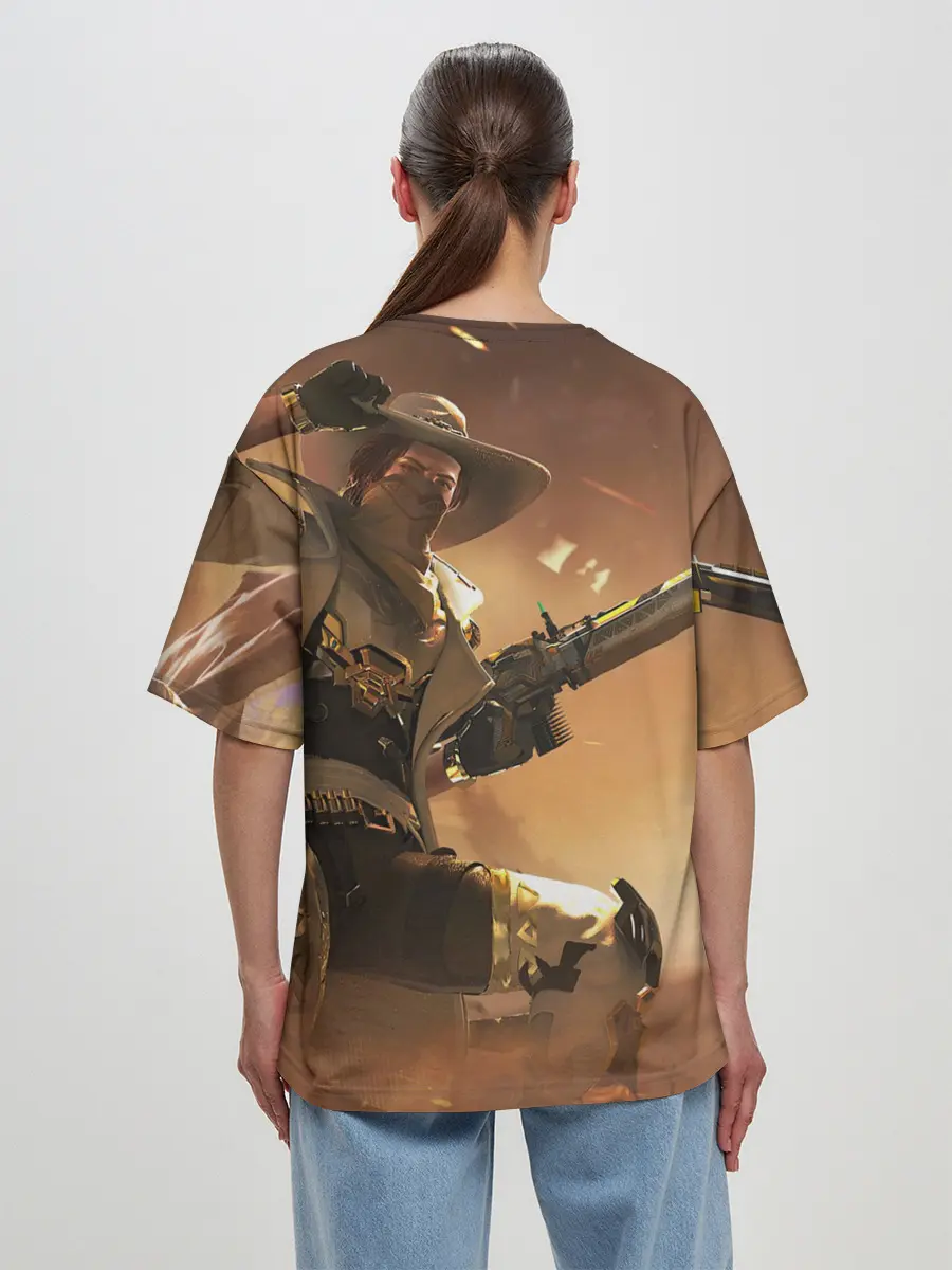 Женская футболка оверсайз / FREE FIRE