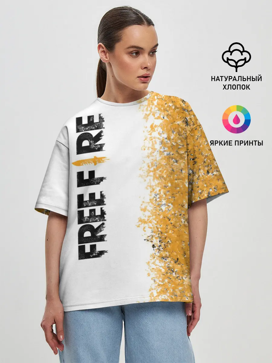 Женская футболка оверсайз / FREE FIRE