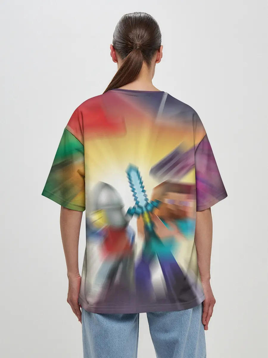 Женская футболка оверсайз / MINECRAFT | МАЙНКРАФТ