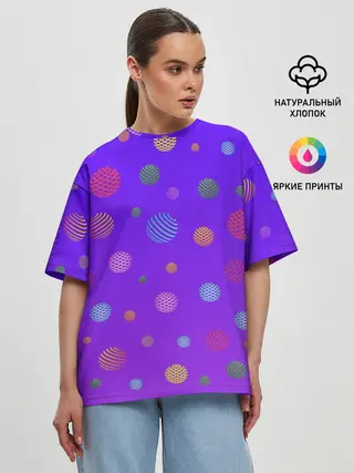 Женская футболка оверсайз / Фантастические шары
