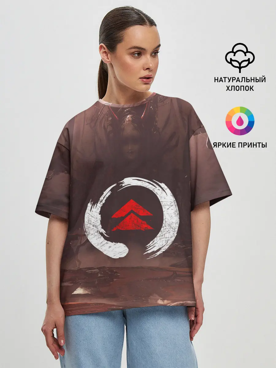 Женская футболка оверсайз / Demon Tsushima | Демон