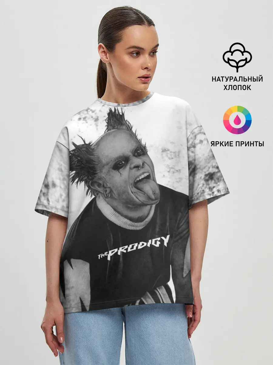 Женская футболка оверсайз / THE PRODIGY | ПРОДИДЖИ