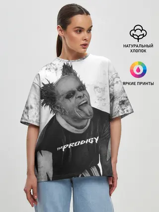 Женская футболка оверсайз / THE PRODIGY | ПРОДИДЖИ