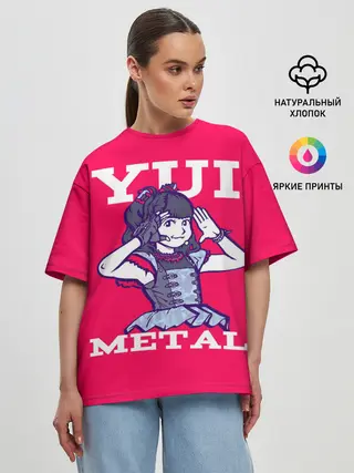 Женская футболка оверсайз / Юи Метал