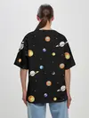 Женская футболка оверсайз / Планеты в космосе